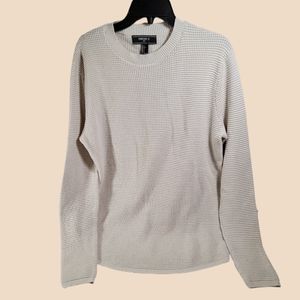 Mens Forever 21 Size Large Cream Colored textured Sweater.